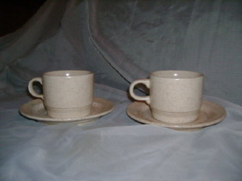 Homer Laughlin USA Dinnerware J-83 Cup & Saucer Pair