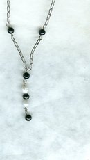 Vintage Sterling Silver & Pearl Drop Necklace**Hallmarked