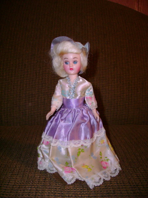 Hard Plastic Doll w/Blue Sleepy Eyes