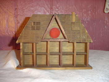 Wooden House Thimble Display