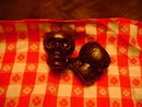 Brown Glaze Pottery Skulls