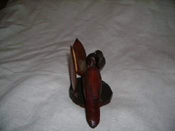 Vintage Hand Carved Wood Bird Sculpture