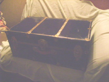 Vintage Metal Steamer Trunk