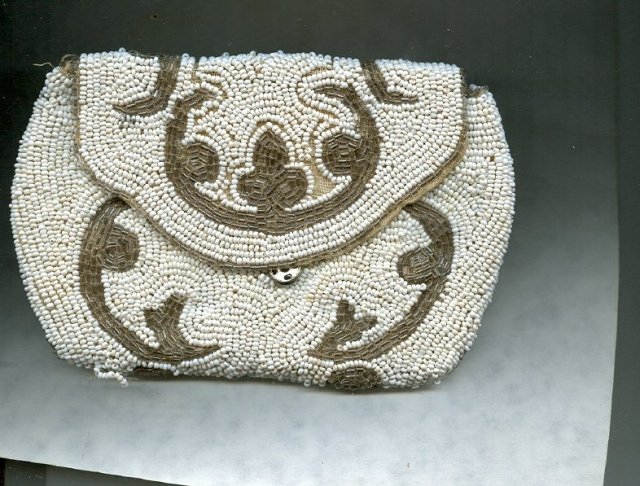 Vintage Hand Beaded Purse or Handbag
