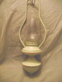 Vintage Style Enamelware Lantern Electric Light Fixture