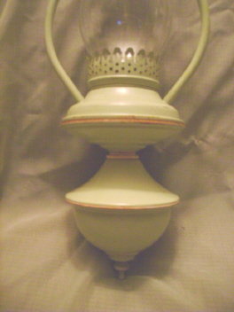Vintage Style Enamelware Lantern Electric Light Fixture