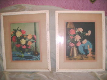 Pair of 50's Modern Framed Prints