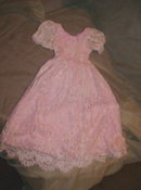 Pink & White Lace Doll Dress