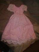 Pink & White Lace Doll Dress