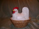 Ceramic Hen on Nest Covered Dish