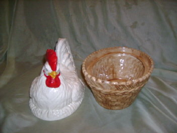 Ceramic Hen on Nest Covered Dish