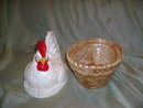 Ceramic Hen on Nest Covered Dish