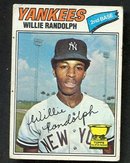 Autographed Willie Randolph Rookie Baseball Card
