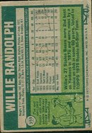 Autographed Willie Randolph Rookie Baseball Card