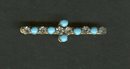 Victorian Turquoise Cabochon Bar Pin