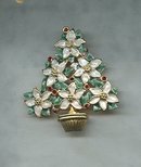 Beautiful Poinsettia Christmas Tree Pin