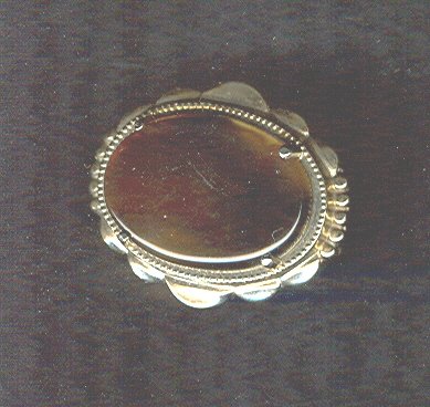 Vintage Tiger Eye Glass Pin