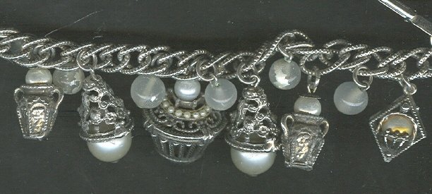 Vintage Chunky Charm Bracelet