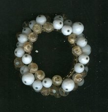 Vintage Glass Bead Stretch Bracelet
