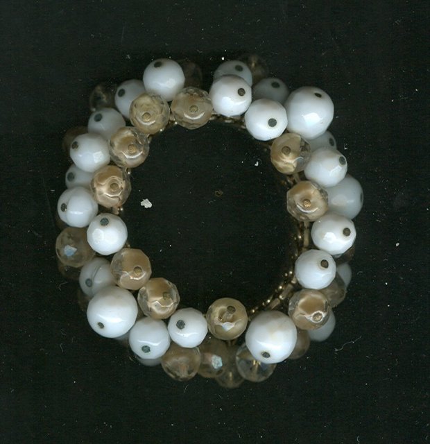 Vintage Glass Bead Stretch Bracelet