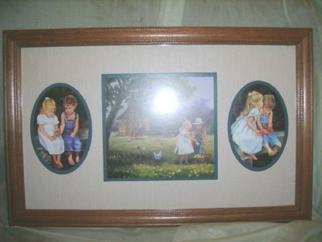 Country Boy & Girl Framed Pictures