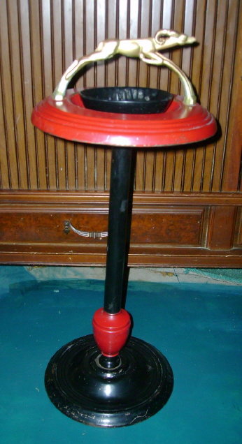 Vintage Art Deco Metal Ashtray Stand