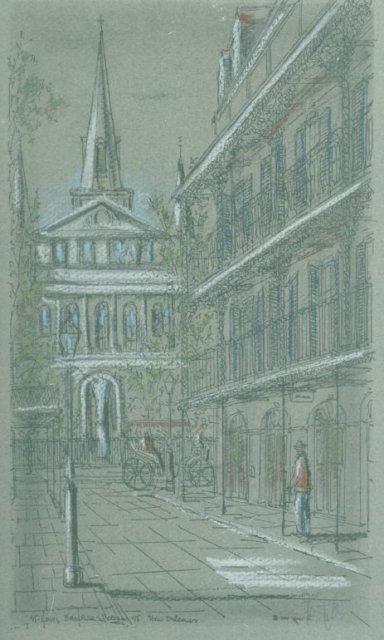 Franz Weiss Original Art New Orleans Street Scene **LOOK***