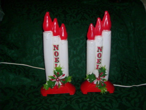 Electric Christmas Candle Pair