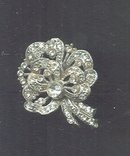 Vintage Stylized Rhinestone Brooch