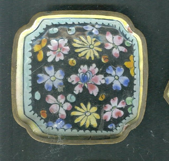 Chinese Enamel Over Copper Pin Tray