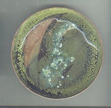 Vintage Modern Style Enamel Over Copper Dish **Bovano?