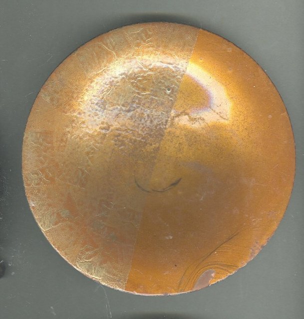 Modern Enamel Over Copper Dish