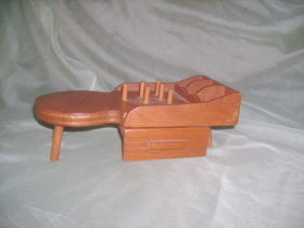Vintage Wooden Sewing Bench W/Caddy