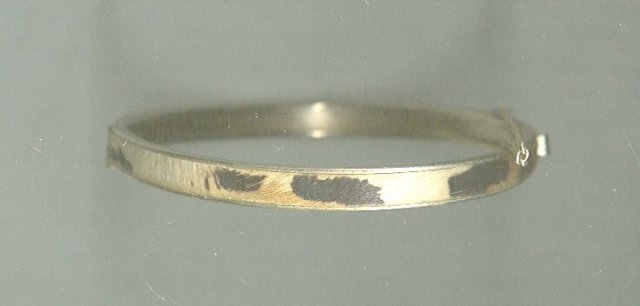 Vintage Leopard Hinged Bangle Bracelet