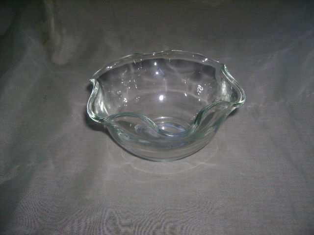 Vintage Ruffle Glass Dish