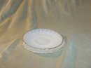 Vintage Fire King White w/Gold Swirl Saucer
