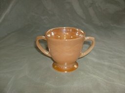 Vintage Fire King Peach Lustre Sugar Bowl