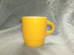 Vintage Fire King Yellow Stackable Coffee Mug