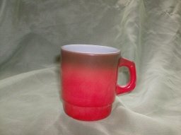 Vintage Fire King Orange & Brown Mug Set