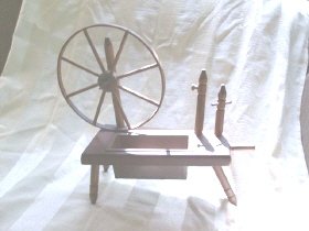 Vintage Wooden Spinning Wheel Planter