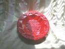 Large Vintage Red Ceramic Dish
