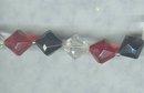 Vintage Black, Red & Clear Beaded Necklace