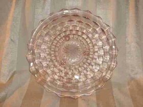 Vintage Pink Depression Glass Platter
