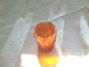 Vintage Orange Glass Votive Cup
