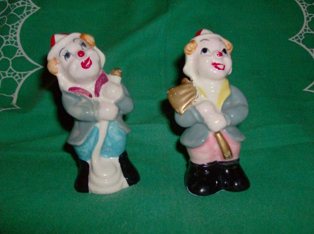 Vintage Clown Salt & Pepper Shakers (JAPAN)
