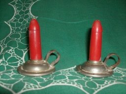 Vintage Candles & Tin Candle Holder Salt & Pepper Shakers