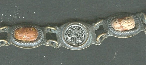 Egyptian Revival Scarab Bracelet