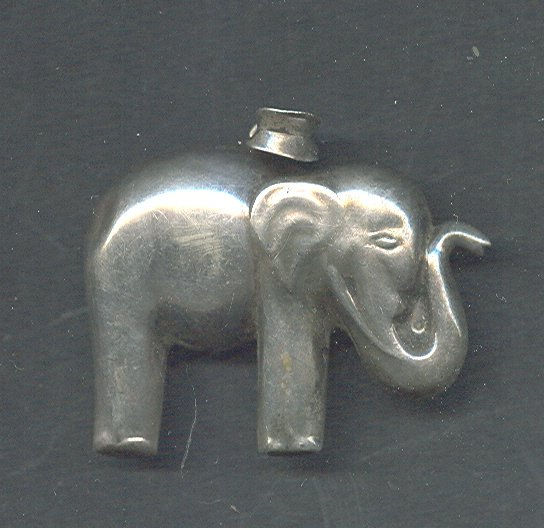 Vintage Silver Elephant Pendant