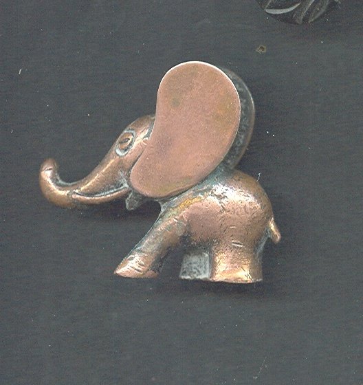 Copper Elephant Paperweight