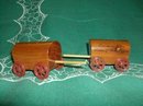 Vintage Will Rogers Covered Wagon Salt & Pepper Shakers